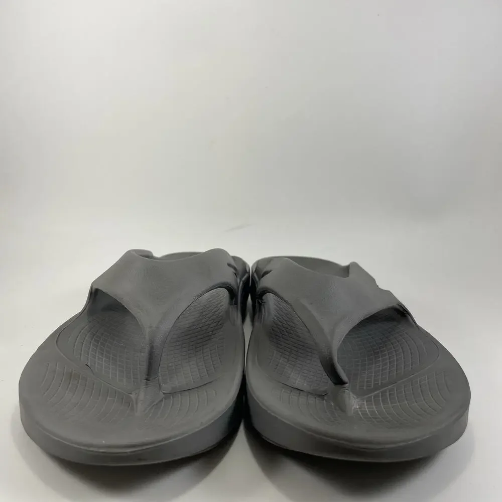 Oofos Ooriginal Flip Flops Mens Size 10 Womens Size 12 Gray Comfort Recovery